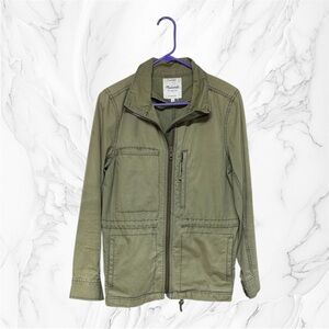Madewell fleet Field utility Jacket in Olive green zipper front size Large